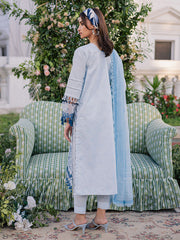 3-PC Unstitched Printed Lawn Suit By Parishay | BLOOM-13