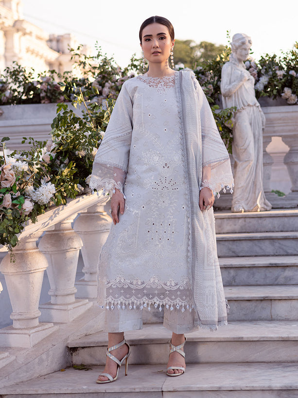 3-PC Unstitched Printed Lawn Suit By Parishay | BLOOM-14