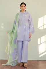 Bloom-1A | 3Pc Unstitched Suit Embroidered Lawn 25 Coco By Zarashahjahan