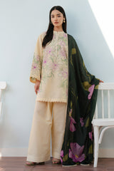 Bloom-1B | 3Pc Unstitched Suit Embroidered Lawn 25 Coco By Zarashahjahan