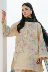 Bloom-1B | 3Pc Unstitched Suit Embroidered Lawn 25 Coco By Zarashahjahan