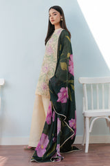Bloom-1B | 3Pc Unstitched Suit Embroidered Lawn 25 Coco By Zarashahjahan