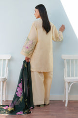 Bloom-1B | 3Pc Unstitched Suit Embroidered Lawn 25 Coco By Zarashahjahan