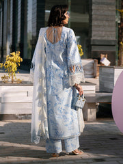 3-PC Unstitched Embroidered Chiffon Broadway By Mahnur | BW-001