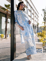 3-PC Unstitched Embroidered Chiffon Broadway By Mahnur | BW-001