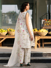 3-PC Unstitched Embroidered Chiffon Broadway By Mahnur | BW-002