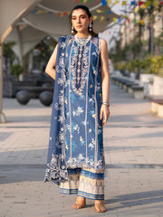 3-PC Unstitched Embroidered Chiffon Broadway By Mahnur | BW-003