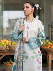 3-PC Unstitched Embroidered Chiffon Broadway By Mahnur | BW-004