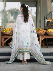 3-PC Unstitched Embroidered Chiffon Broadway By Mahnur | BW-004