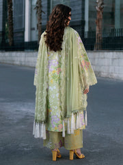 3-PC Unstitched Embroidered Chiffon Broadway By Mahnur | BW-005
