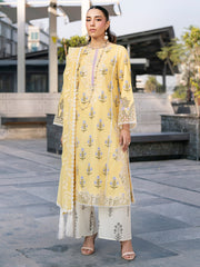 3-PC Unstitched Embroidered Chiffon Broadway By Mahnur | BW-006