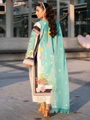 3-PC Unstitched Embroidered Chiffon Broadway By Mahnur | BW-007