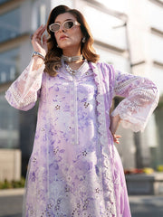 3-PC Unstitched Embroidered Chiffon Broadway By Mahnur | BW-009