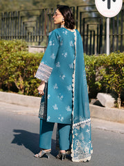 3-PC Unstitched Embroidered Chiffon Broadway By Mahnur | BW-010