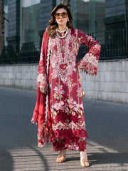 3-PC Unstitched Embroidered Chiffon Broadway By Mahnur | BW-011