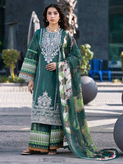 3-PC Unstitched Embroidered Chiffon Broadway By Mahnur | BW-012