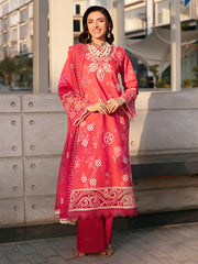 3-PC Unstitched Embroidered Chiffon Broadway By Mahnur | BW-013