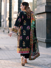 3-PC Unstitched Embroidered Chiffon Broadway By Mahnur | BW-014
