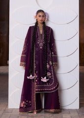 3-PC Unstitched Luxury Lawn By Hussain Rehar | Banafsh