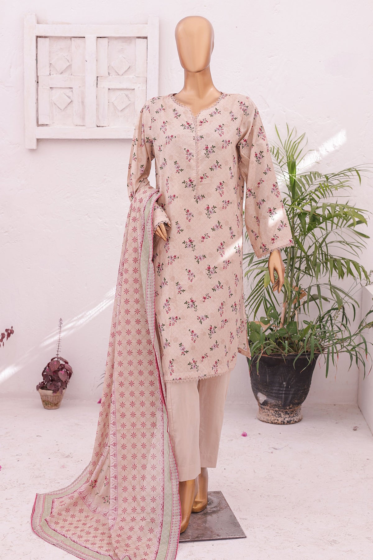 05 | 3PC Stitched Printed Lawn By Bin Saeed