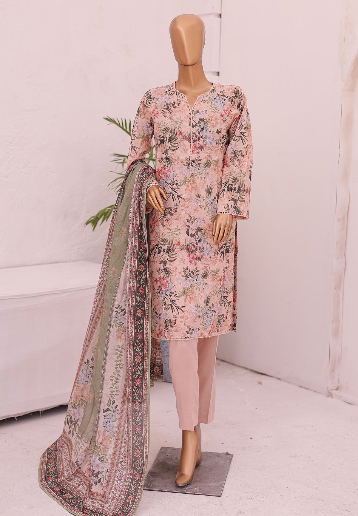 12 | 3PC Stitched Printed Lawn By Bin Saeed