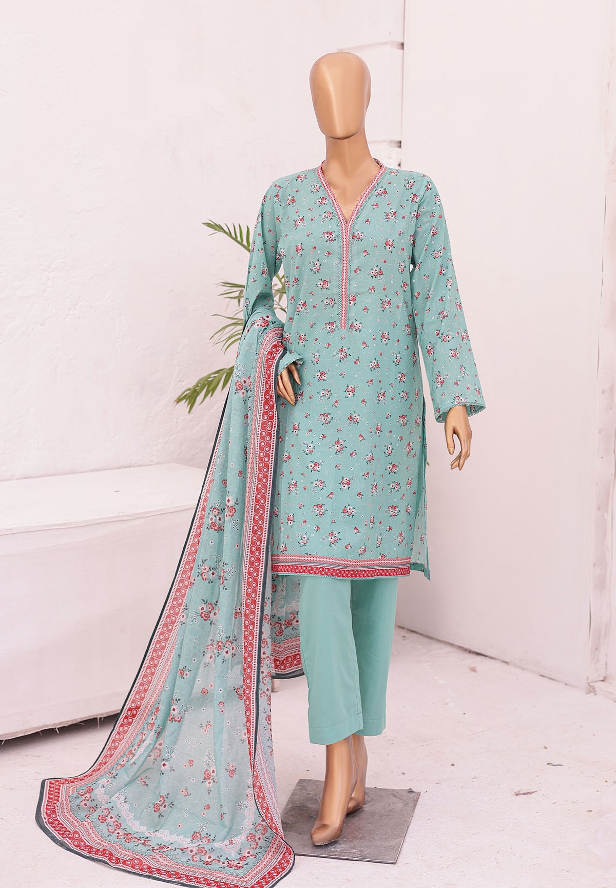 13 | 3PC Stitched Printed Lawn By Bin Saeed