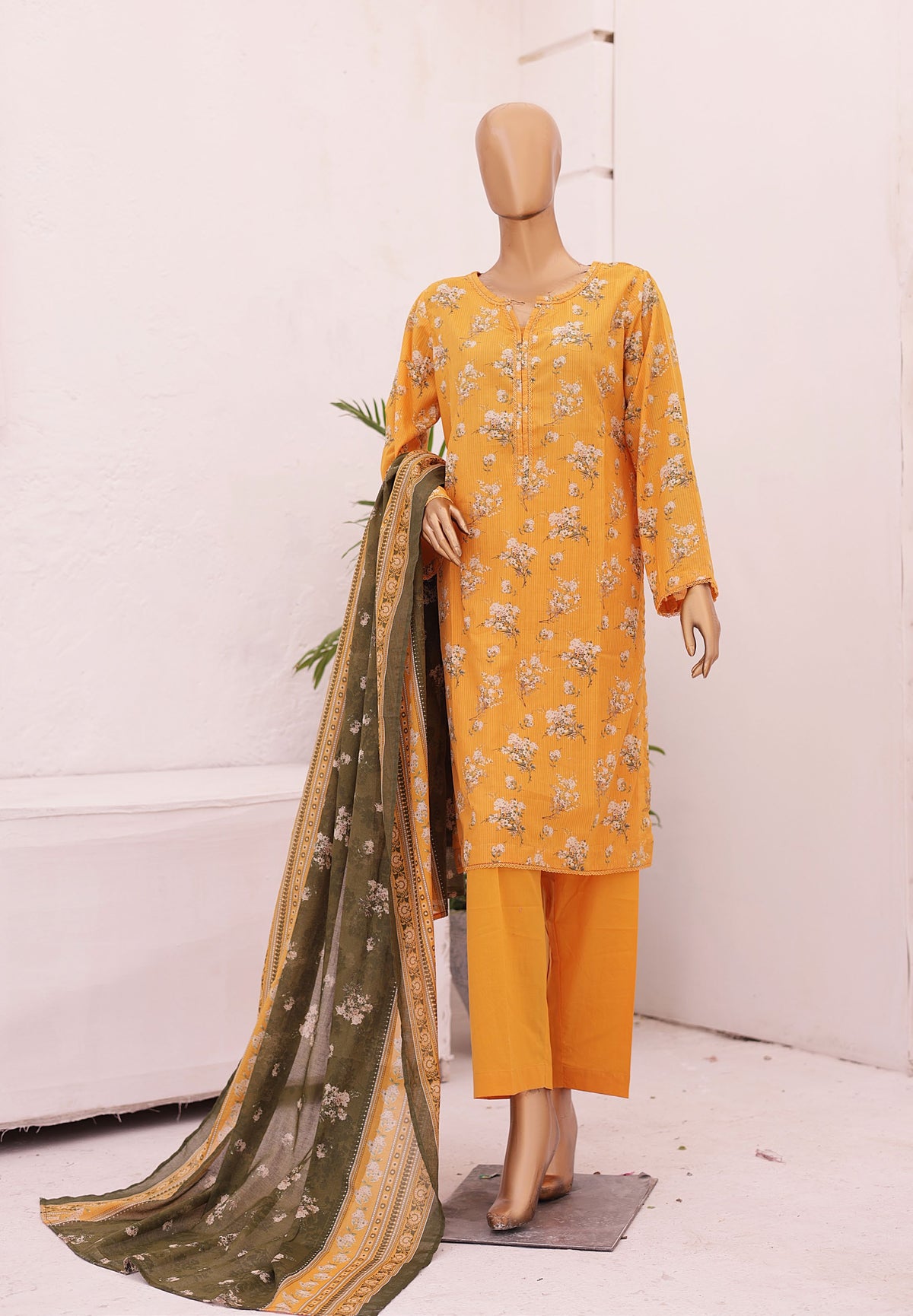 14 | 3PC Stitched Printed Lawn By Bin Saeed