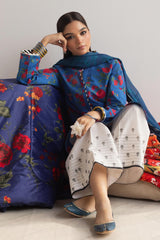 Bulbul-D1- 3PC - Unstitched Coco Lawn Prints By Zara Shahjahan