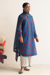 Bulbul-D1- 3PC - Unstitched Coco Lawn Prints By Zara Shahjahan