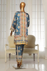 Stitched 2 Piece Silk Printed Collection By Sadabahar | Blue