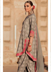 CTW4-03 | Unstitched 3Pc Suit Winter Embroidered Chunri Silk Tabeer by Charizma