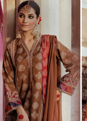 CTW4-04 | Unstitched 3Pc Suit Winter Embroidered Chunri Silk Tabeer by Charizma