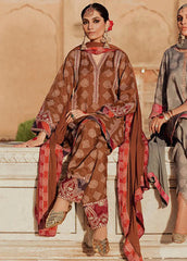 CTW4-04 | Unstitched 3Pc Suit Winter Embroidered Chunri Silk Tabeer by Charizma