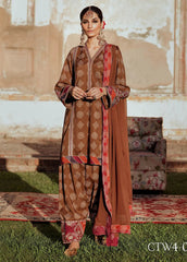 CTW4-04 | Unstitched 3Pc Suit Winter Embroidered Chunri Silk Tabeer by Charizma