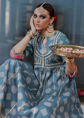 CTW4-06 | Unstitched 3Pc Suit Winter Embroidered Chunri Silk Tabeer by Charizma