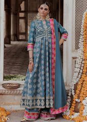 CTW4-06 | Unstitched 3Pc Suit Winter Embroidered Chunri Silk Tabeer by Charizma