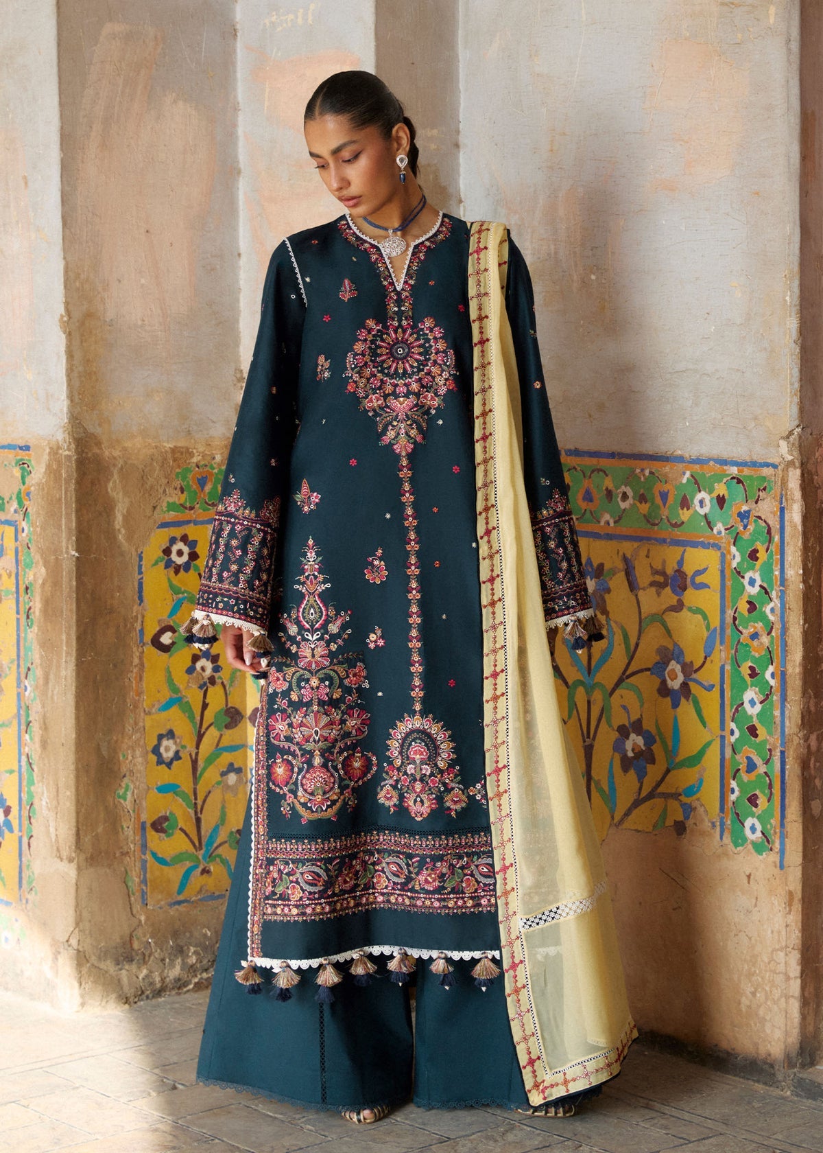3-PC Unstitched Luxury Lawn By Hussain Rehar | Cinko