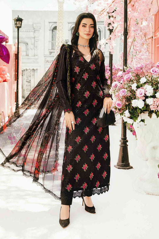 3 Piece Unstitched Embroidered Lawn Suit By Maria B | MPT-2601-B