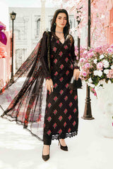 3 Piece Unstitched Embroidered Lawn Suit By Maria B | MPT-2601-B