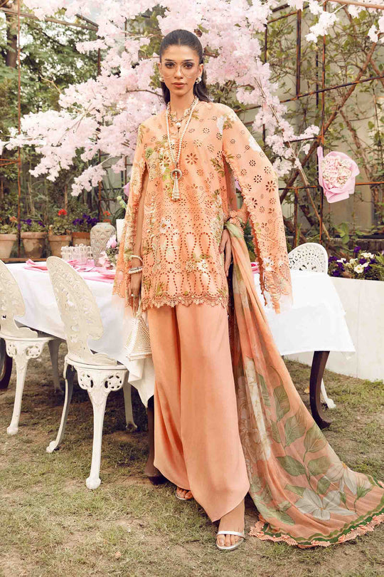 3 Piece Unstitched Embroidered Lawn Suit By Maria B | MPT-2602-A