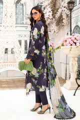 3 Piece Unstitched Embroidered Lawn Suit By Maria B | MPT-2602-B