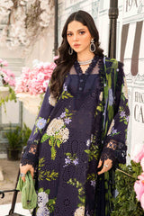 3 Piece Unstitched Embroidered Lawn Suit By Maria B | MPT-2602-B