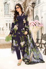 3 Piece Unstitched Embroidered Lawn Suit By Maria B | MPT-2602-B