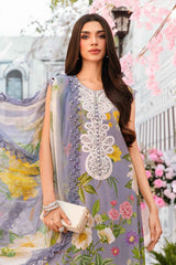 3 Piece Unstitched Embroidered Lawn Suit By Maria B | MPT-2604-A