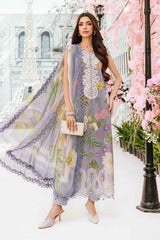 3 Piece Unstitched Embroidered Lawn Suit By Maria B | MPT-2604-A