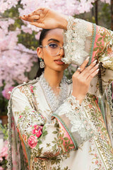 3 Piece Unstitched Embroidered Lawn Suit By Maria B | MPT-2605-B