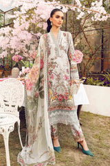 3 Piece Unstitched Embroidered Lawn Suit By Maria B | MPT-2605-B