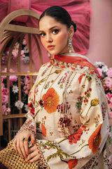 3 Piece Unstitched Embroidered Lawn Suit By Maria B | MPT-2607-A