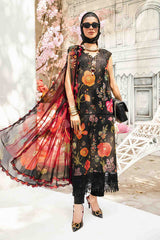 3 Piece Unstitched Embroidered Lawn Suit By Maria B | MPT-2607-B