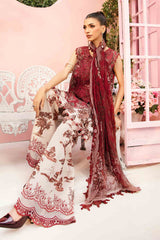 3 Piece Unstitched Embroidered Lawn Suit By Maria B | MPT-2608-A